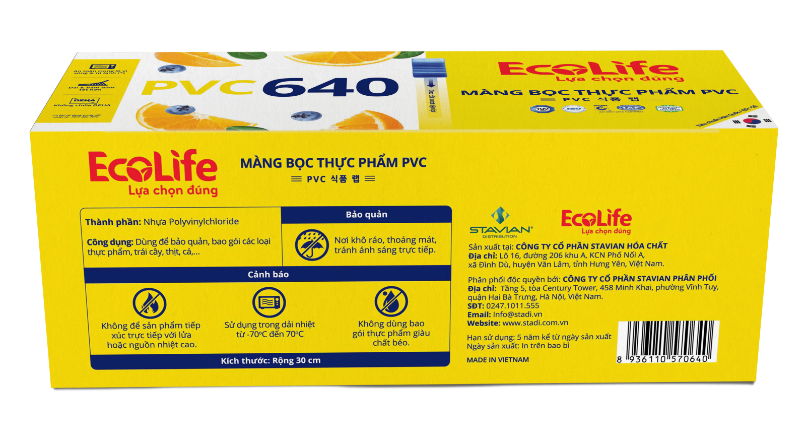 Màng bọc thực phẩm PVC ECOLIFE  640